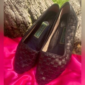 VINTAGE Cole Haan Black Woven Loafers
